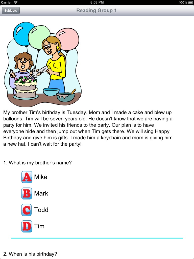 2nd Grade Reading Comprehension screenshot 4