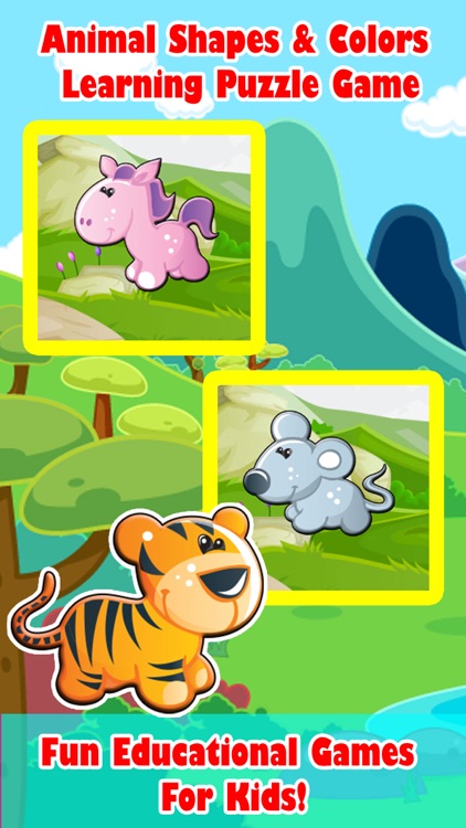 Animal Shapes & Colors Learning Puzzle Game