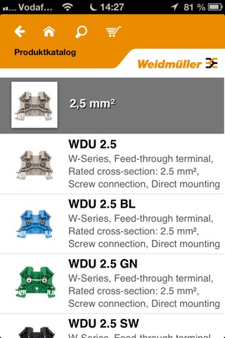 Weidmüller Catalogue screenshot 3