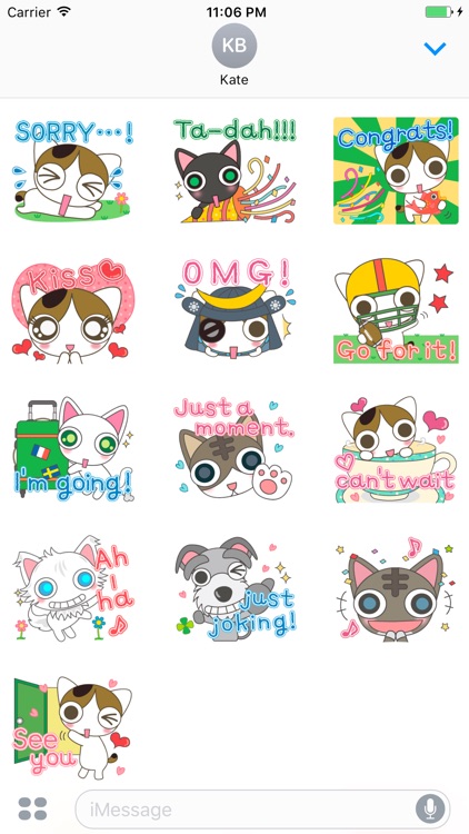 Yazmin The Cute Little Kitten English Stickers