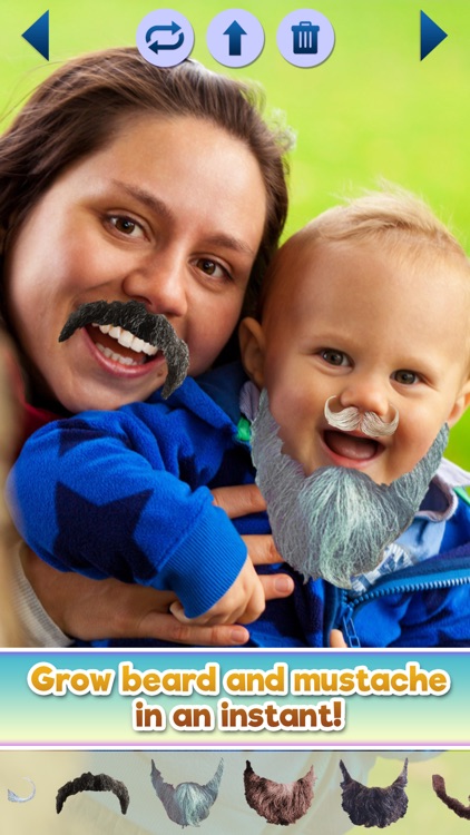 Beard and Mustache Grow Face Sticker.s Photo Booth