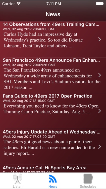 San Francisco Football Live - Radio, Schedule News screenshot-3