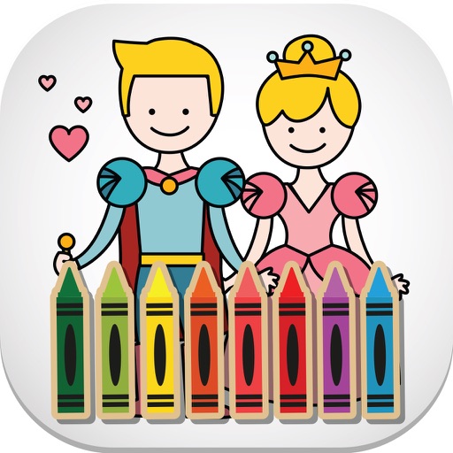 Fairy Tale Kids Toddler Coloring Book for Boy Girl iOS App