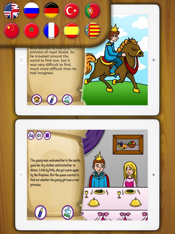 Princess and the Pea Classic tale interactive book screenshot 3