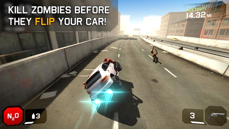 Zombie Smash:Free highway racing & shooting games