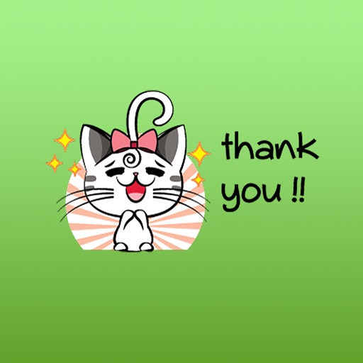 Isaiah The Beautiful Cat English Stickers iOS App