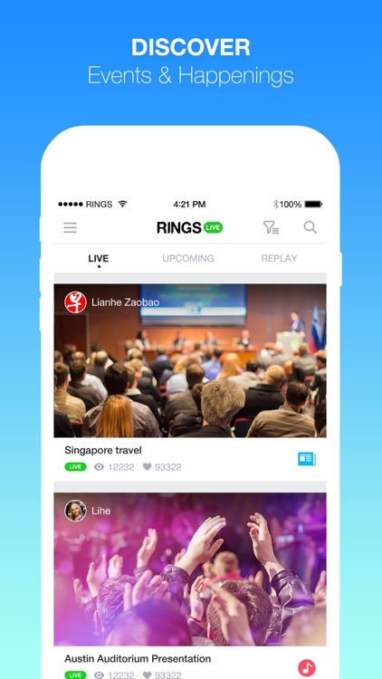 RINGS LIVE - Interactive Broadcasting Platform