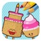 Sweet Cup Cake Coloring Book Page Game Version