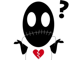 Timou is black fat creature with stitched lips