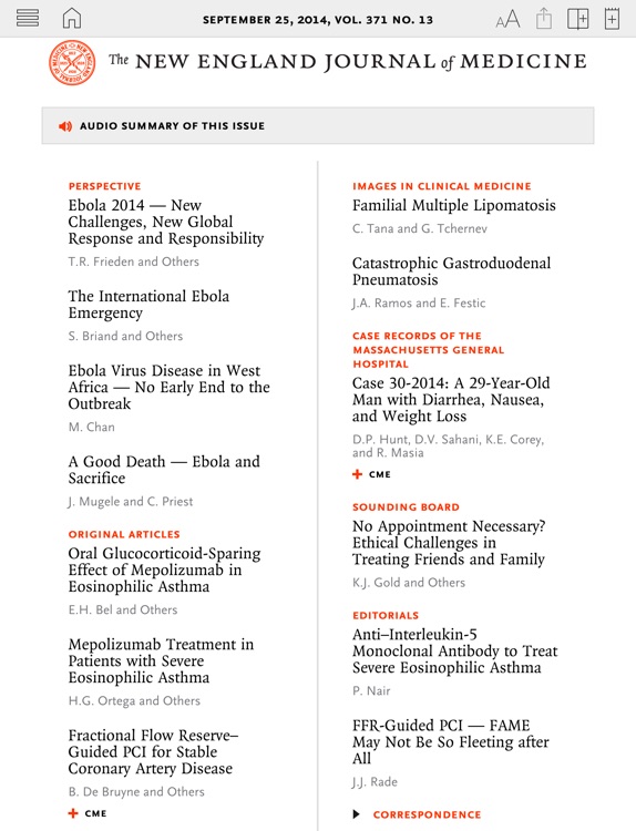 NEJM iPad Edition