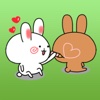 Lovely Couple Rabbits Stickers Pack