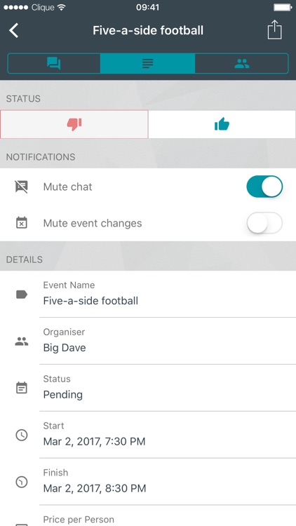 Clique: Event Organiser