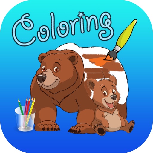 Cute Animals Coloring Pages Game for kids Icon