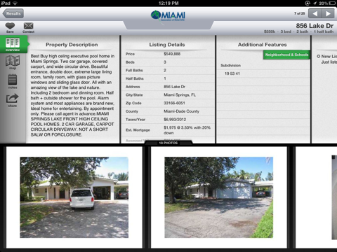 MIAMI Mobile Real Estate App for iPad screenshot 2