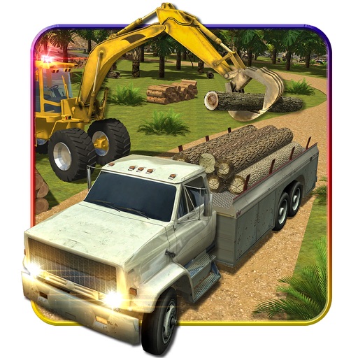 Offroad Cargo Delivery Truck: 3D Woods Transport Icon