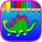 Dinosaur Free Kids Coloring Book - Vocabulary Game design for kids, toddler, preschool or Pre-kindergarten (also called Pre-K or PK), all aged mainly 1- 5 years old