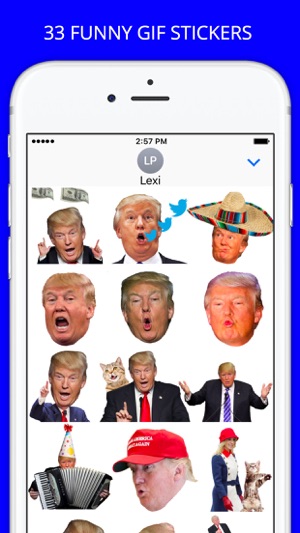 Trump Heads GIF Sticker App Pack for iMessage GIFS(圖2)-速報App