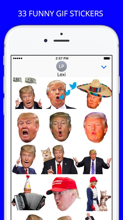 Trump Heads GIF Sticker App Pack for iMessage GIFS