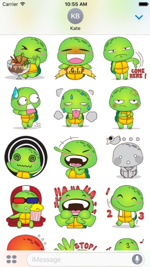 Pura the funny turtle 5 for iMessage Sti