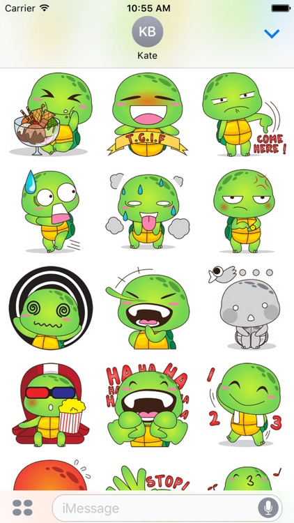 Pura the funny turtle 5 for iMessage Sticker