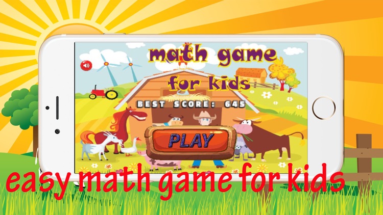 Animal Farm Math Game for kids