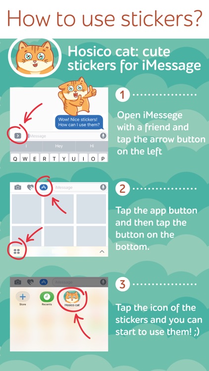 Hosico cat! Cute stickers for iMessage screenshot-4