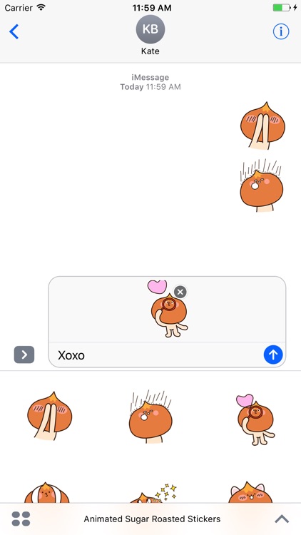Animated Sugar Roasted Stickers For iMessage