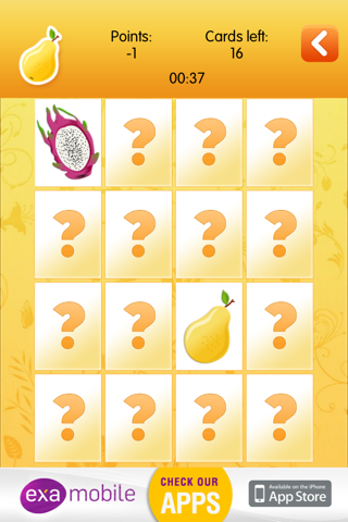 Memory Fruits - Freemium Match Game - náhled