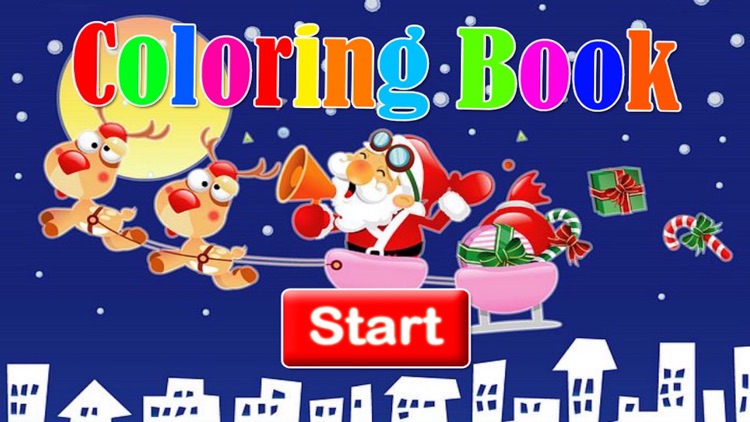 Snowman and merry christmas picture coloring book screenshot-3