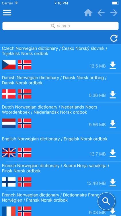 Norwegian Multilingual dictionary