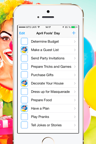 April Fools’ Day Checklist screenshot 2