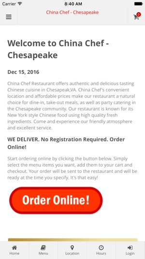 China Chef - Chesapeake(圖1)-速報App