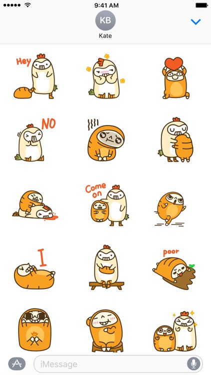Lucky Bread & Tweet Chick - NHH Animated Stickers