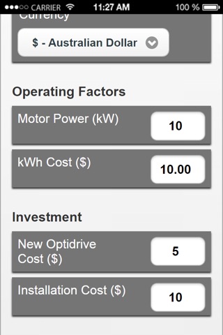 Energy Savings Calculator screenshot 2