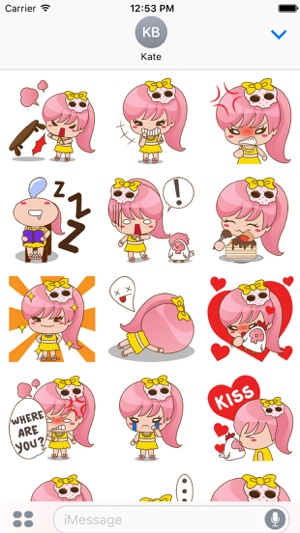 Nana the teenage girl for iMessage Sticker(圖3)-速報App