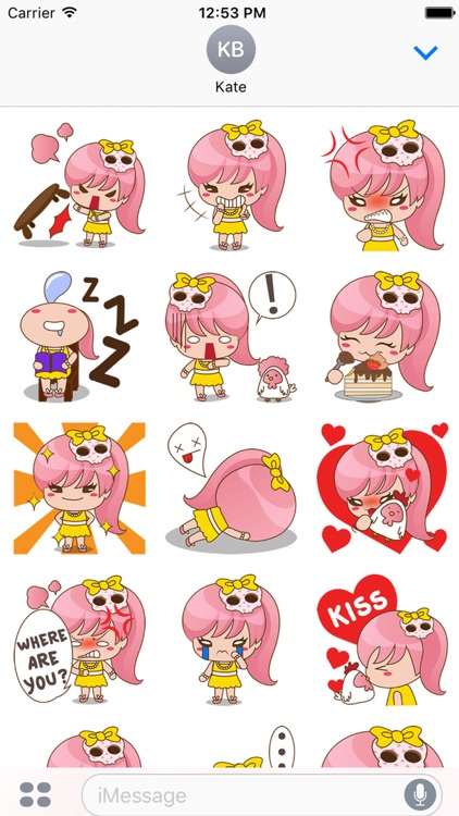 Nana the teenage girl for iMessage Sticker