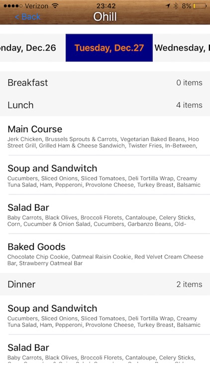 UVA Dining Menu