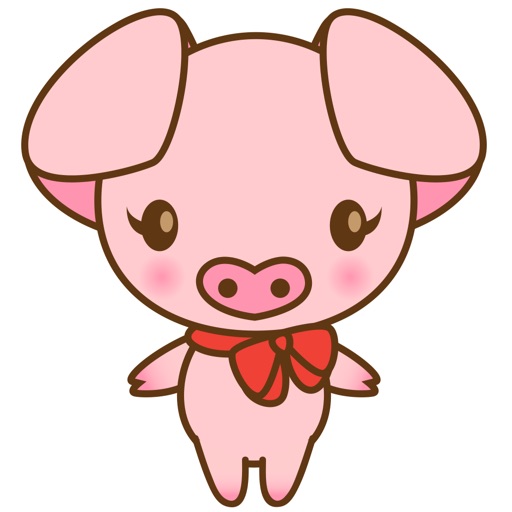 Tutu the cute pinky piglet for iMessage Sticker icon