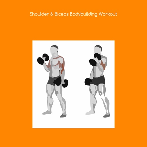 Shoulder and biceps bodybuilding workout icon