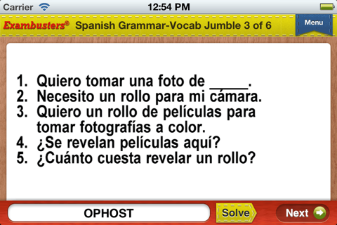 GCSE Spanish Prep Flashcards Exambusters screenshot 4