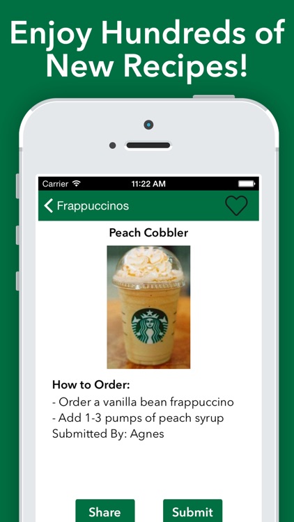 Secret Menu for Starbucks Free - Coffee Recipes