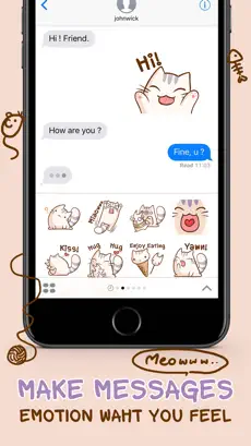 Captura 2 ไม้เมี้ยว สติกเกอร์ สำหรับ iMessage ฟรี iphone