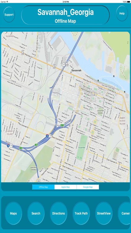 Savannah Georgia Offline City Maps Navigation