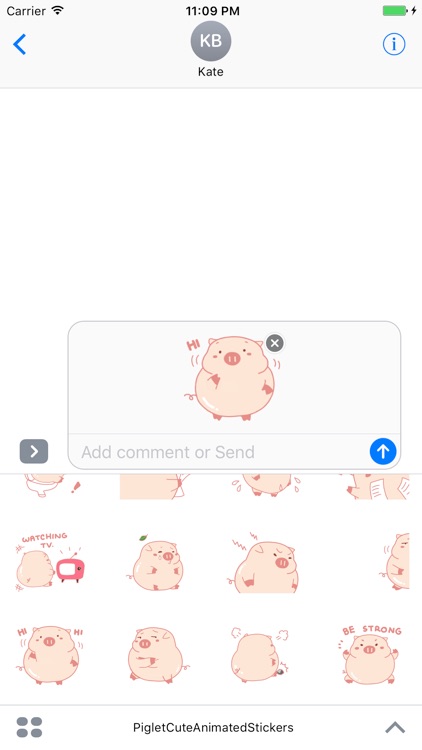 Piglet Cute Animated Stickers