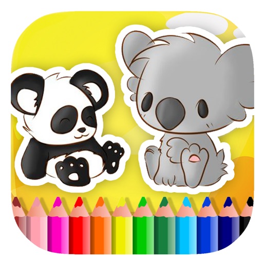Coloring Book Panda And Koala Page Free Play iOS App