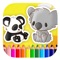 Coloring Book Panda And Koala Page Free Play