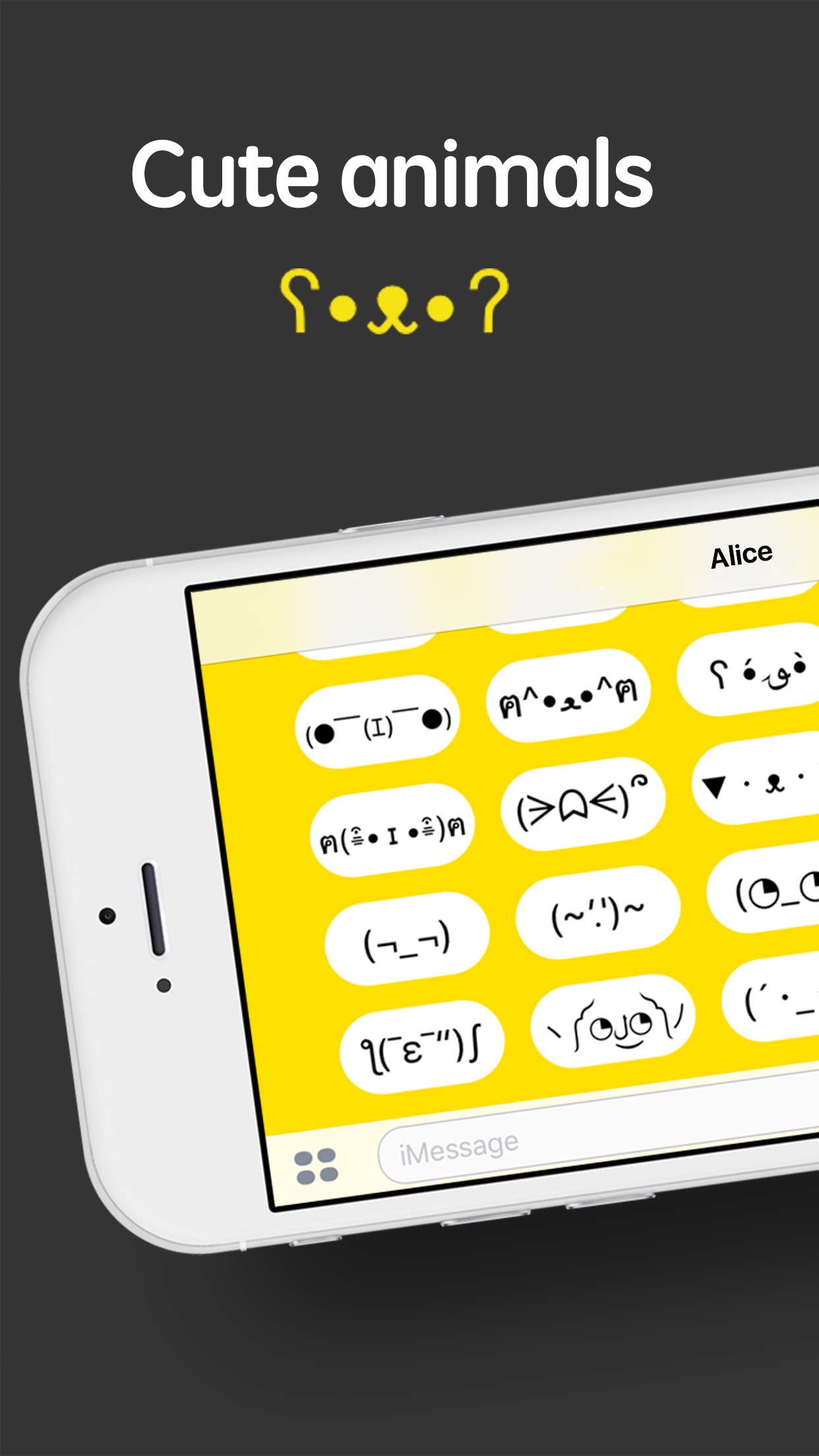 Screenshot do app iShrug: Text Faces for iMessage