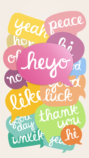 Heyo - Beautiful Handwritten Color Speech Bubble(圖1)-速報App