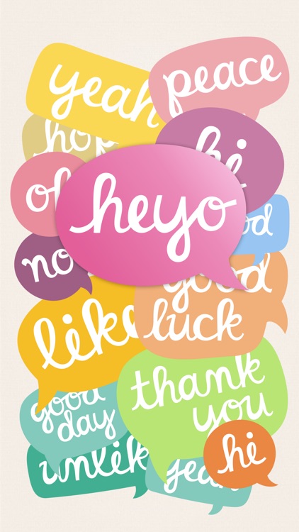 Heyo - Beautiful Handwritten Color Speech Bubble