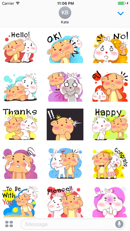 Bear And Bunny Are Closest Friends Stickers